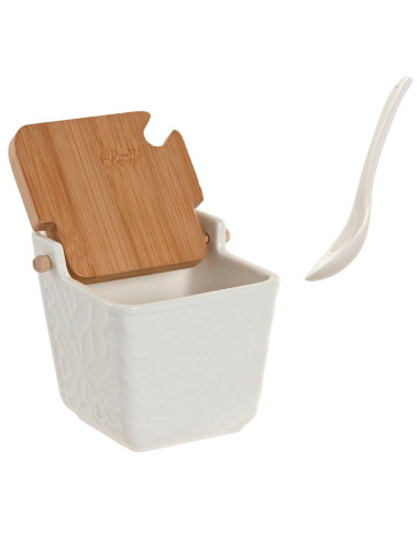 Zuccheriera SOLLIEVO porcellana e bambù...