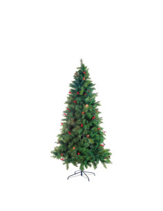 Albero di natale Meribel bacche+pigne h.150cm