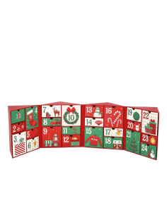 Calendario avvento cartone pieghevole 24x17cm h.33cm