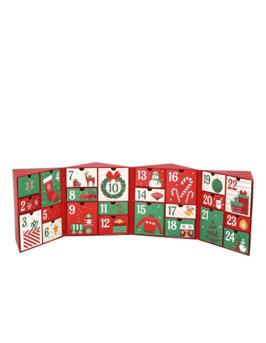 Calendario avvento cartone pieghevole 24x17cm...