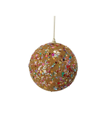 Pallina per albero glitterata diam.12cm