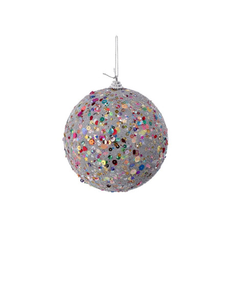 Pallina per albero glitterata diam.12cm