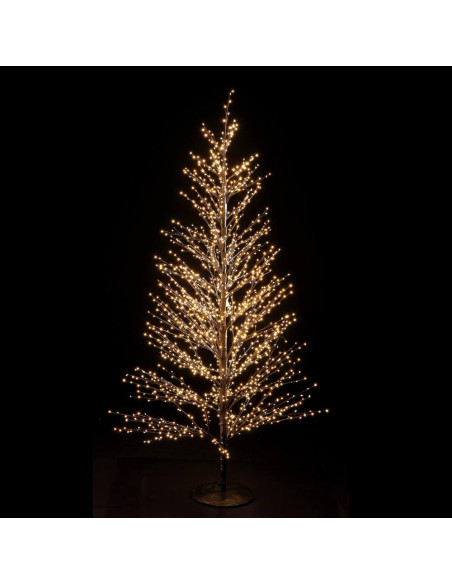 Albero di natale 1940 minilucciole luce bianca calda diam.90cm h.180cm