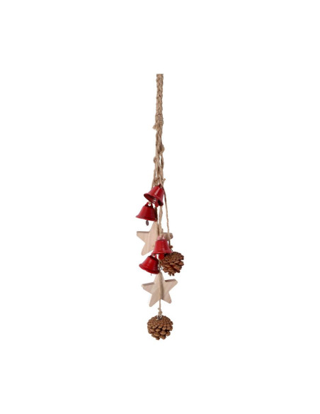 Deco cadente 4 campanelli + pigne h.51cm