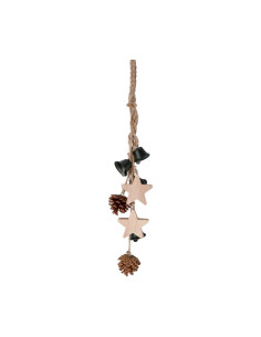 Deco cadente 4 campanelli + pigne h.51cm 2