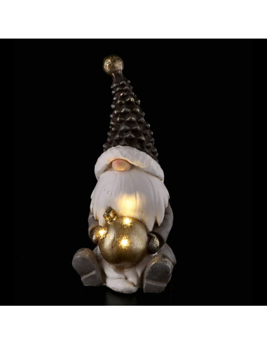 Gnomo natalizio con led  23x21cm h.49cm - 2...