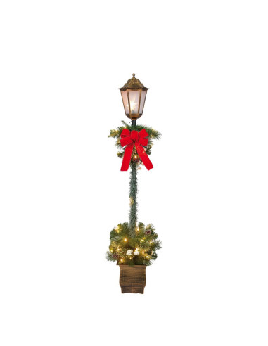 Lampioncino natalizio con 50 led 19x19cm h.150cm