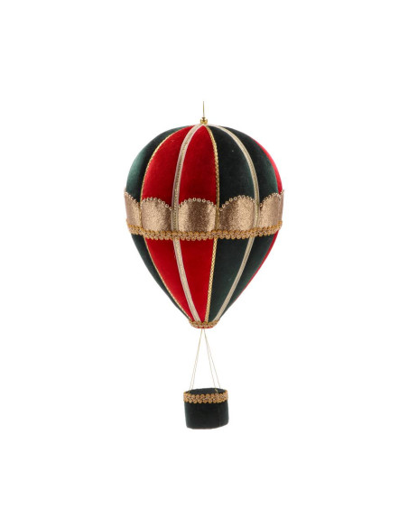Decorazione Natalizia Mongolfiera ROSSA diam.24,5cm h.44cm - disponibile in rosso o verde