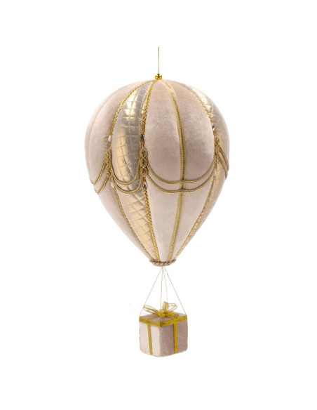 Decorazione Natalizia Mongolfiera ORO diam.24,5cm h.44cm -  dettagli dorati, stile elegante