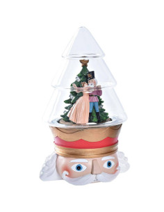 Schiaccianoci con albero resina vetro e led 15x13,5cm...