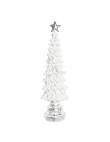Albero bianco argento in resina con uccelli...