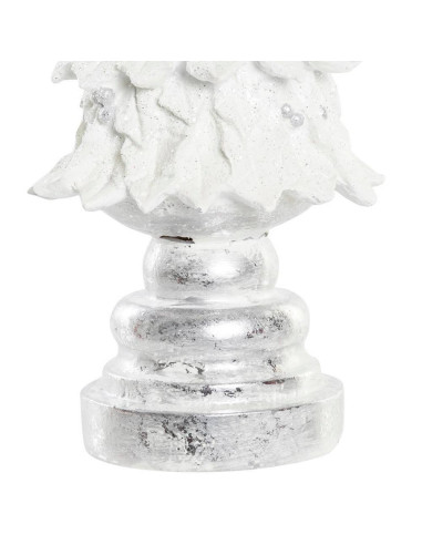 Albero bianco argento in resina con uccelli...