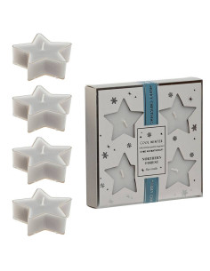 Set 4 Candele a Stella Profumate per Natale - 6x6cm -...
