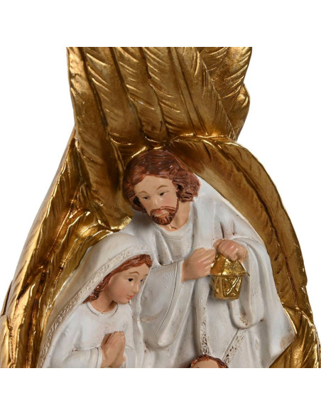 Natività Ali d'Angelo in Resina Dorata - 9x7cm h.19cm