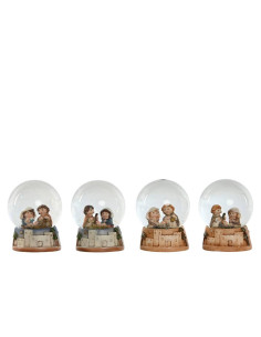 Palla di neve natività con Base Paesaggio 8x8cm h.10cm -...