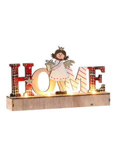 Decorazioni led mdf HOME/XMAS angelo 22x4,5cm h.13cm