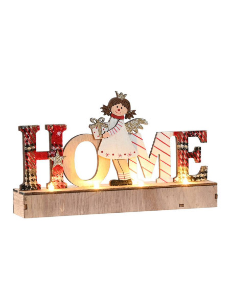Decorazioni led mdf HOME/XMAS angelo 22x4,5cm h.13cm