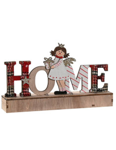 Decorazioni led mdf HOME/XMAS angelo 22x4,5cm h.13cm 2