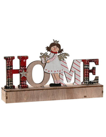Decorazioni led mdf HOME/XMAS angelo 22x4,5cm h.13cm