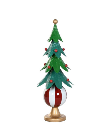 Albero di natale in  metallo con sfera 32x32cm...