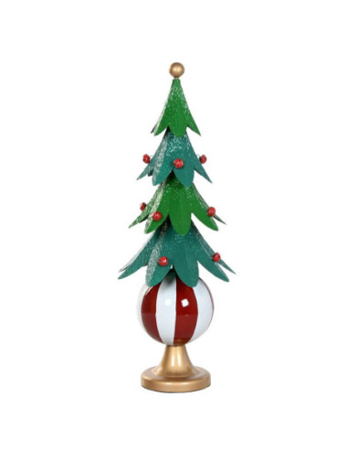 Albero di natale in  metallo con sfera 32x32cm...