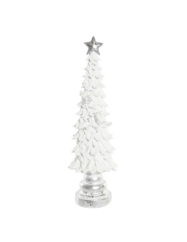 Albero bianco argento in resina con uccelli...