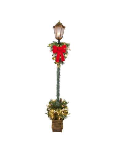 Lampioncino natalizio con 75 led 19x19cm h.180cm