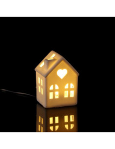 Casetta porcellana con led 7x6cm h.10cm  - atmosfere... 2