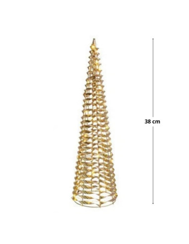 Albero Oro in polietilene 30 led diam,16cm...
