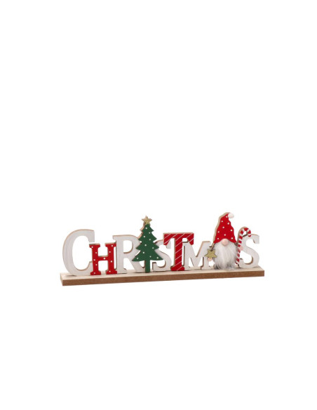 Deco Christmas mdf  30x4cm h.9,5cm – 2 modelli assortiti