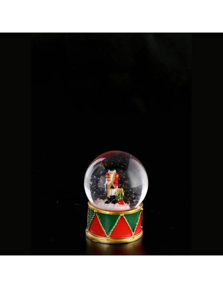 Boule de neige SOLDATINO con led diam.7cm h.9cm – 2 varianti colore