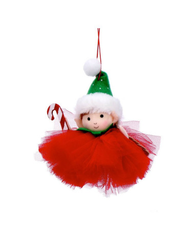 Elfetta ballerina da appendere 12x12cm h.14cm...