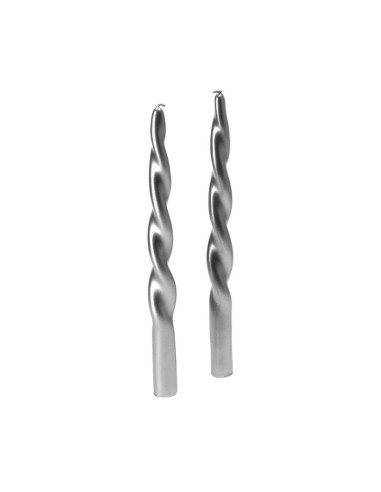 Set 2 candele spirale oro/argento/rosse...