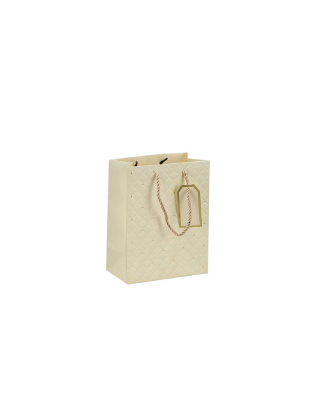 Busta regalo natalizia Capitonnè 18x10cm h.23cm  – Eleganza festiva