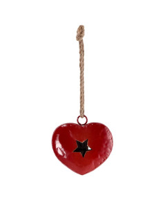 Cuore decorativo in ferro Natalizio 16x6cm h.16cm– Oro o...