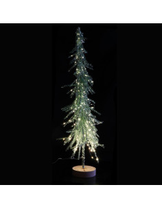 Albero di natale 200 led diam.12cm h.75cm  – Argento o...