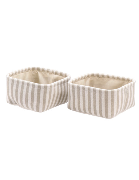 Contenitore rettangolare basso MARES in tessuto disponibile in 2 misure e 3 colori