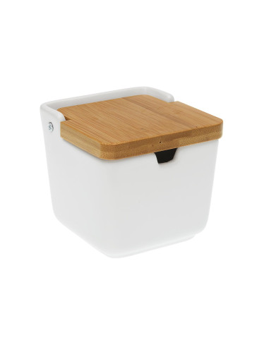 Zuccheriera JOE in ceramica bianca con...