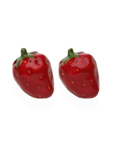 Set sale e pepe fragola in ceramica decorativa
