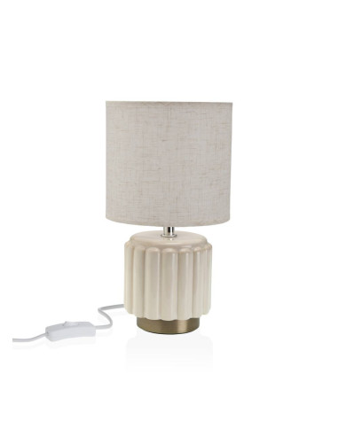 Lampada da Tavolo Mehara in Ceramica Bianca e...