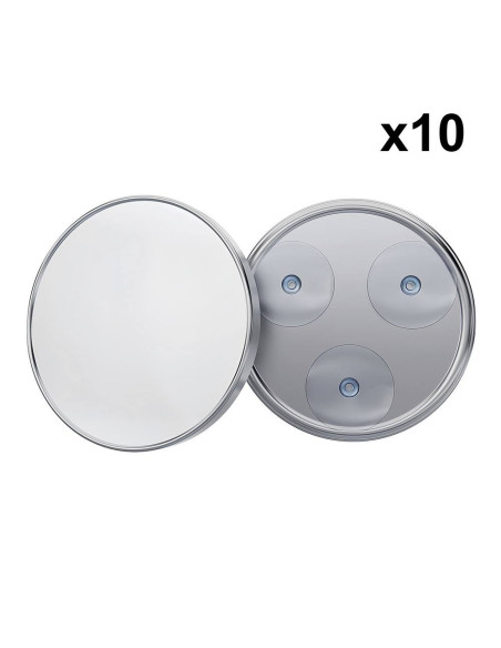 Specchio Trucco Cromo Ingrandimento x10 Diametro 17cm