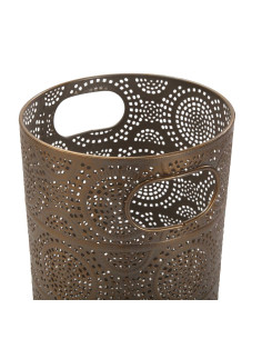 Portaombrelli cilindrico in metallo traforato bronzo con... 2