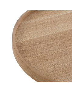 Tavolino da caffè VOLGA cilindro in legno naturale e... 2