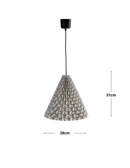 Lampada origami soffietto diam.28cm h.31cm – 5 decorazioni