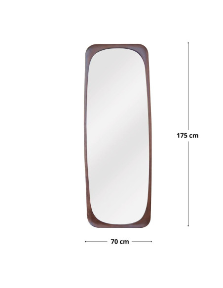 Specchio EBONNE da parete cornice in legno 70cm h.175cm