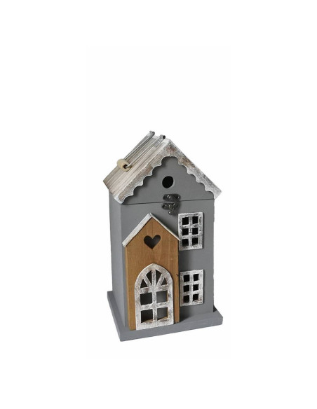 Set 2 Lanterne VILLAGE in MDF con LED – h.31/44 cm