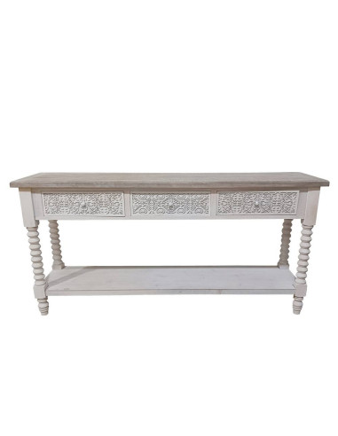 Consolle in Legno Shabby Chic 3 Cassetti e...