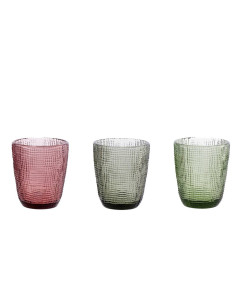 Set 3 Bicchieri Vetro PEG 31 cl – 3 Colorazioni