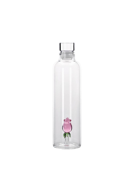 Bottiglia Vetro Borosilicato 550 ml con Decorazione Interna – 6 Varianti