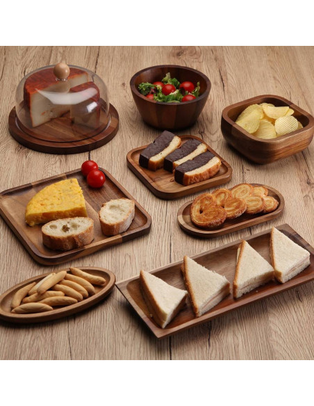 Piatto in acacia 20x20 cm naturale